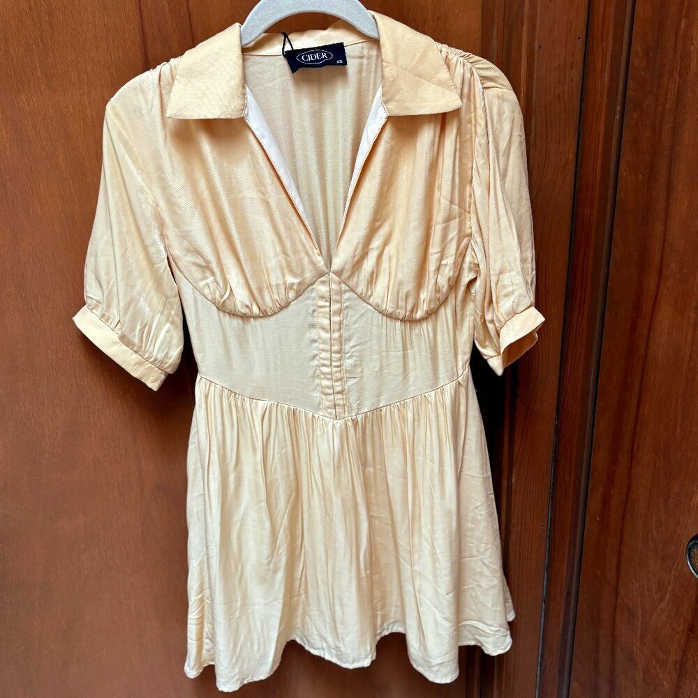 Cider Yellow Corset Dress Size XS NWT